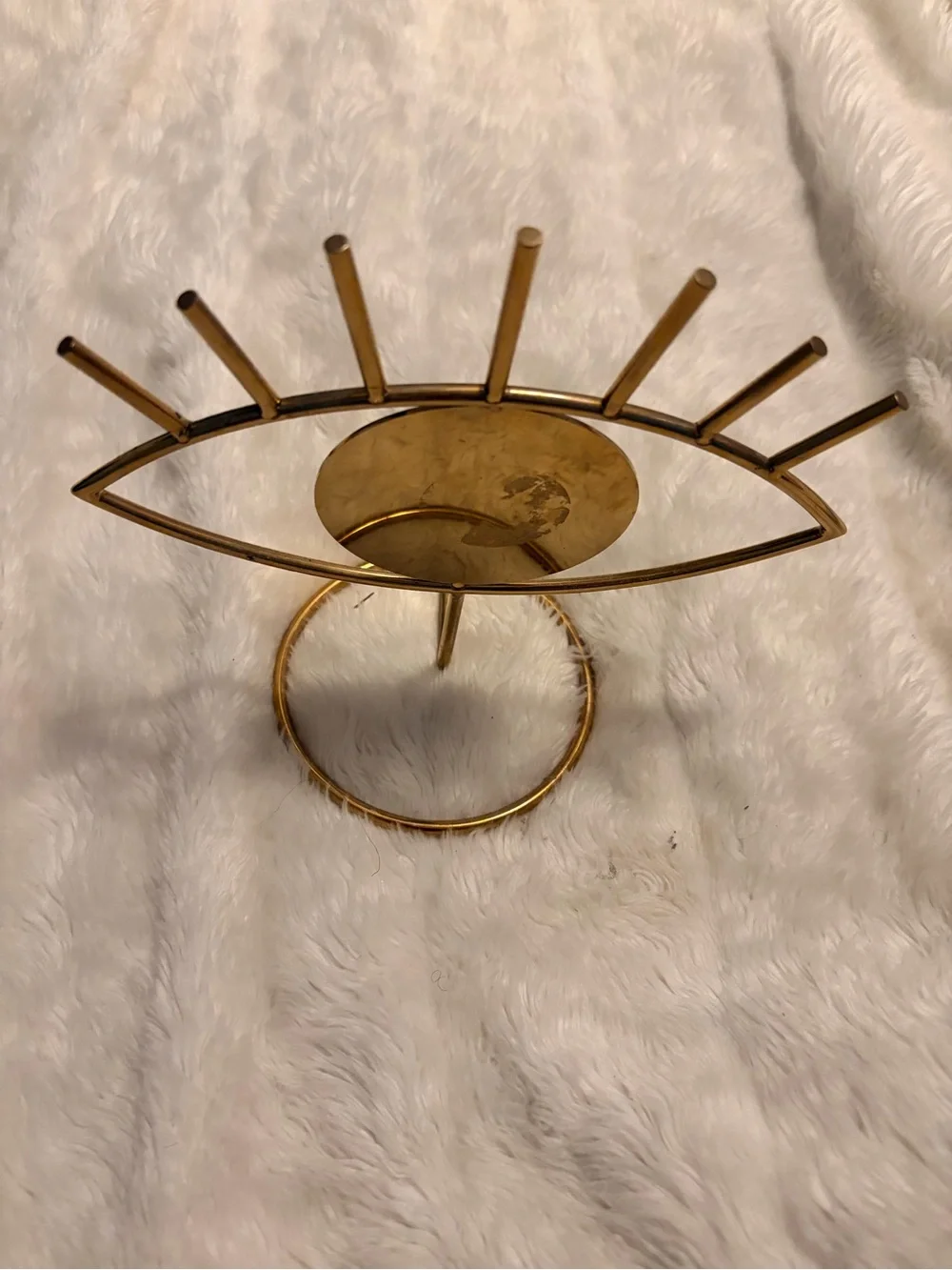 Gold Eye Wall Sculpture Decorative Accent Jewelry Holder